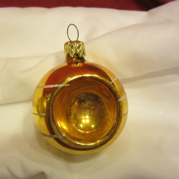 SET OF 3 ORNAMENTS, GLASS BALLS, FROM THE 50'S TO THE 70'S - Picture 2 of 9